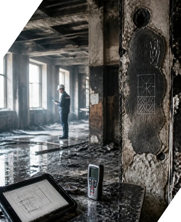 Обследование зданий после пожара в Аксае от 15236 р. | ЭкспертизаРоссия