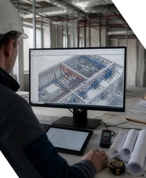 Создание BIM модели инженерных сетей для объектов в Аксае